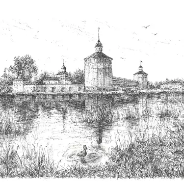 Вид на Кирилло-белозерский монастырь