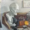 Полка в мастерской художника