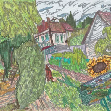 -Дача соседа. Усердный труд.