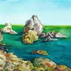 Камни море и песок