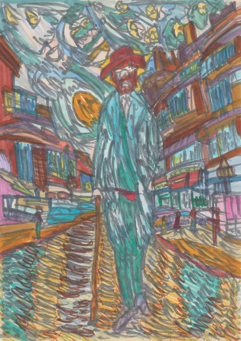 -The starry night lights due town′s walking rights
